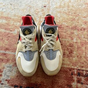 Nike Sneakers in Red, Cream, and Gray